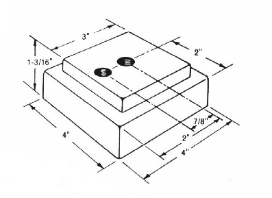 Drawing of 4-inch Pad